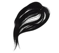 FOMIYES Postiche Femme à Frange Rideau Naturelle Noire, Postiche Synthétique Ondulée Mi-longue, Technologie 3d Ajustable, Soirées Cosplay Et Usage Quotidien