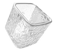 FOMIYES Poubelle de Bureau à Pression Transparente Grand Modèle avec Motif Ondulé, Corbeille à Papier Hygiénique pour Bureau ou Chambre, Conteneur à Ordures Décoratif Fonctionnel