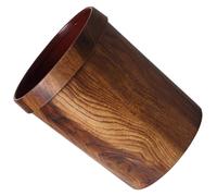 FOMIYES Poubelle Ménagère Imitation Bois 22x28 Cm en Plastique, Corbeille Créative pour Chambre, Salon et Bureau, Conteneur Décoratif Vintage pour Tri Sélectif et Rangement Déchets