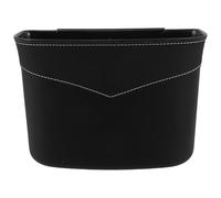 FOMIYES Poubelle Multifonctionnelle Suspendue pour Voiture Conteneur à Déchets Étanche en ABS Revêtement Cuir Noir Porte-Parapluie Intégré Installation Rapide sur Portière Rangement