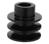 FOMIYES Poulie à Double Gorge pour Courroie Trapézoïdale 19mm, Poulie de Moteur à Essence Petite Taille, Compatible Pompe à Eau, Acier Robuste, Remplacement Industriel