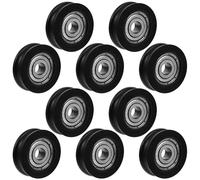 FOMIYES Poulie de Fenêtre en Nylon 10 Pièces 6x27x8 Mm Roulement à Rouleaux, Roulette de Porte Coulissante pour Placard et Porte de Grange, Galet de Guidage à Rainure en U, Usage