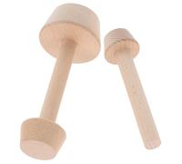 FOMIYES Poussoir à Tartelettes en Bois 2 Pièces Moule Double Face pour Mini Tartes et Outils de Boulangerie à Usage Réutilisable