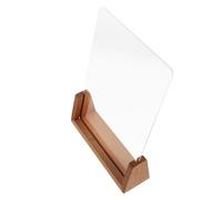 FOMIYES Présentoir à Clous en Acrylique Transparent Support en Bois de Hêtre Naturel Porte-Faux Ongles pour Nuancier de Vernis à Ongles Panneau D’Entraînement Polyvalent pour Nail Art