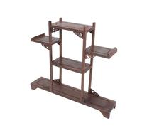 FOMIYES Présentoir en Bois de Poulet pour Objets D’Artisanat, Étagère Ancienne à Plusieurs Niveaux, Support D’antiquités Décoratif pour Salon et Bureau, Rangement Élégant pour Objets