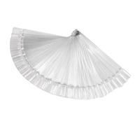 FOMIYES Présentoir Fan-shaped Transparent en Plastique Dur 50 Pièces pour Accessoires de Manucure et Pratique du Nail Art à Domicile