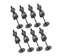 FOMIYES Présentoir pour Vêtements de Poupée Mini 8 Pièces Support Stable Base Ronde Matériau Léger et Sûr pour Étagère à Robes de Poupée