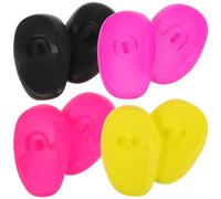 FOMIYES Protections D’Oreilles en Silicone Haute Température pour Salon de Coiffure 4 Paires Multicolores Cache-Oreilles Étanches pour Teinture Capillaire et Sèche-Cheveux