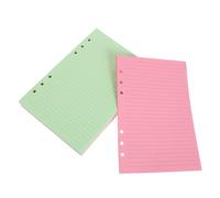 FOMIYES Recharge Papier Cahier A5 Ligné Coloré 4 Paquets 6 Trous Feuilles Mobiles pour Organiseur Bureau École Fournitures Scolaires