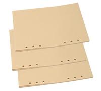 FOMIYES Recharges pour Agenda A5 3 Carnets 48 Feuilles Vierges Papier Kraft Compatible Classeur 6 Anneaux Feuilles Mobiles pour Cahier Bloc-Notes Rechargeables Usage Scolaire et