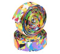 FOMIYES Ruban de Guidon de Vélo Camouflage en EVA Haute Densité Antidérapant et Absorbant les Chocs Ensemble 2 Pièces avec Bouchons pour Vélo de Route et Usage Extérieur