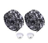 FOMIYES Ruban de Guidon pour Vélo de Montagne 2 Paires 200X3 CM en Cuir PU Camouflage Blanc et Gris Bande Antidérapante Légère pour Guidoline Vélo Confort et Protection Mains