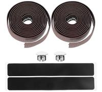 FOMIYES Ruban de Guidon pour Vélo de Route en Cuir Pu Perforé, Léger et Absorbant les Chocs, Couleur Marron, Protège-poignées Confortable et Flexible, Accessoire Cyclisme Indispensable