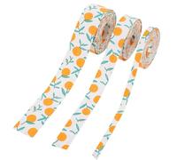 FOMIYES Ruban Fait Main à Motifs Fruits pour Emballage et Loisirs Créatifs 3 Rouleaux X 5 M Couleur Beige Agrume Ruban Décoratif Gaufré pour DIY et Scrapbooking