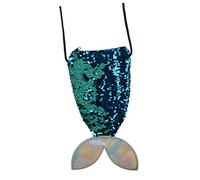 FOMIYES Sac à Bandoulière Créatif pour Garçon Fille Sac à Paillettes Lumineux avec Design de Queue de Poisson pour Sorties