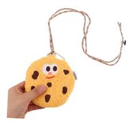 FOMIYES Sac Bandoulière Cartoon Forme de Cookie Porte-Monnaie Compact Multifonction avec Porte-clés Détachable Rangement Pratique pour Écouteurs et Cartes Scolaires pour Garçon Fille