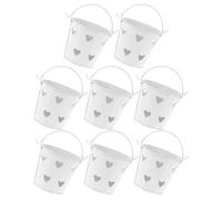 FOMIYES Seaux Métal 8 Pièces pour Bonbons et Rangement, Mini Seaux Décoratifs Poignées pour Fête et Utilisation Extérieure