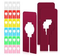 FOMIYES Séparateurs d'Étagères pour Vêtements en Plastique Lot de 30 5 Couleurs Différentes, Étiquettes Incluses pour Dressing et Boutique de Mode