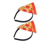 FOMIYES Serrage-tête Fantaisie Pizza Lot De 2 Pièces Orange En Taille Unique, Accessoire Amusant Et Décorations Pour Fête Fast-food, Pour Halloween Et Soirées Pizza Adultes Et Garçon Et Filles