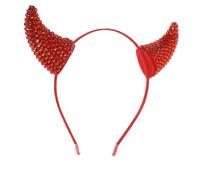FOMIYES Serre-tête Cornes De Diable Pour Halloween Avec Strass Brillants Accessoire De Déguisement De Démon Pour Cosplay Et Fêtes Costumées
