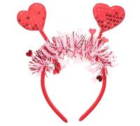 FOMIYES Serre-tête Cœur Pailleté Bandeau Cœur Amour Pour Femme Accessoire Coiffure Saint-valentin Bijou Tête Scintillant Décoration Pailletée