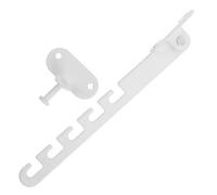 FOMIYES Serrure de Sécurité pour Fenêtres et Portes en Acier au Carbone, Limiteur D’angle D’ouverture Crochet Long Blanc, Verrouillage Garçon et Filles pour Habitation, Bureau et Hôtel,