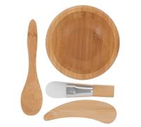 FOMIYES Set Bol à Masque Facial Bois avec Spatule Pinceau et Cuillère pour Préparation DIY Kit Cosmétique Visage Resserre Pores et Hommes