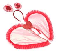 FOMIYES Set de Dange Forme de Cœur Rouge avec Tête pour Garçon Fille Accessoires Cosplay pour Fête Danniversaire et Carnaval
