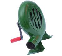 FOMIYES Souffleur Manuel de Barbecue Portable, Modèle 200w, Fer ABS | Débit D’air Réglable, Commande à Main, Usage Extérieur pour Braises et Foyers, Format Compact Vert