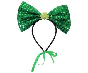 FOMIYES St. Bandeau De Fête De La Patrick Bandeau Porte- Cerceau À Paillettes Vertes Bandeaux À Nœud Accessoires De Costume De Festival pour Chiens De Compagnie Chats B