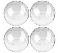 FOMIYES Stations de Propagation en Verre Transparent Lot de 4 Jardinières Suspendues pour Plantes d'Intérieur Décoration Murale Vase Rond Brillant pour Salon et Bureau 13,5 CM