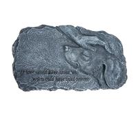 FOMIYES Statue Commémorative pour Animaux de Compagnie en Résine, Pierre Tombale Décorative Couleur Roche, Sculpture Jardin pour Chien, Ornement Funéraire Extérieur Solide, Souvenir Chien