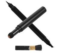 FOMIYES Stylo à Barbe Double Tête Deep Brown avec 4 Pointes Souples Kit Comblement Ligne des Cheveux et Soin Moustache pour Hommes Outil Polyvalent pour Barbe Courte et Longue Usage