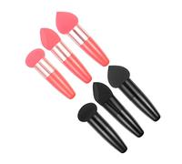 FOMIYES Stylo Éponge De Maquillage Portable 6 Pcs Taille Moyenne Coupe Oblique Noir Et Rouge Pour Femmes Application Précise Visage Et Yeux Usage Quotidien