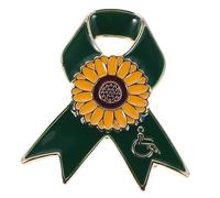 FOMIYES Sunflower Ribbon Pin Badge For Disability Awareness Volunteer Clothes Accessory Women Lapel Pin Vintage Brooch For Charity Events
