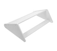 FOMIYES Support à Pantoufles Mural sans Perçage 40 CM Blanc en Plastique, Étagère Étroite pour Rangement Chaussures Dortoir et Entrée, Montage Simple Drainage