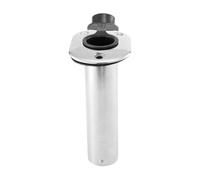 FOMIYES Support de Canne à Pêche en Acier Inoxydable 90° Insert en Caoutchouc, Fixation Encastrée pour Bateau, Accessoire de Pêche Solide, Compatible Rails Horizontaux, 1 Pièce, Kayak