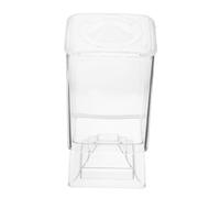 FOMIYES Support de Disques de Coton Transparent Boîte de Rangement Anti-Poussière Organiseur pour Démaquillants Design Compact pour Salle de Bain 1 Pièce