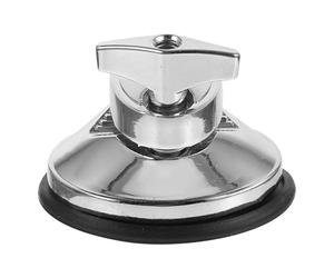 FOMIYES Support de Pied de Tom Réglable 50 Mm en Fer Argenté, Accessoire pour Batterie, Repose-pied de Caisse Claire Compatible, Fixation Robuste pour Tom Basse, Matériel de Montage