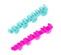 FOMIYES Support De Séchage De Pinceaux En Silicone 2 Pièces Porte-Brosse De Maquillage Avec Ventouse Présentoir De Pinceaux Cosmétiques Secs À L'Air Pour Femmes Et Filles
