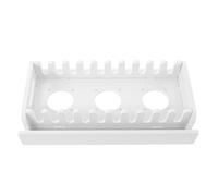 FOMIYES Support de Téléphone Blanc 10 Emplacements avec Ambiance Estivale, Station de Recharge de Bureau en Plastique Ventilée, Gestion des Câbles pour Smartphones en Classe ou Bureau