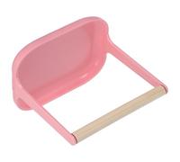 FOMIYES Support D'entraînement pour Perroquets Compact en Plastique Rose, Perchoir Multifonction pour Calopsittes, Station de Jeu Stable pour Cage à Oiseaux et Bureau, Interactif