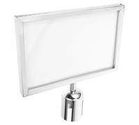 FOMIYES Support Porte-panneau en Acier Inoxydable A3 Horizontal, Cadre Portrait pour Poteau Rétractable Sangle, Panneau Directionnel pour Gestion des Foules en Aéroport, Signalisation