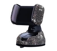 FOMIYES Support Téléphone Voiture Bling Réglable pour Tableau de Bord Noir