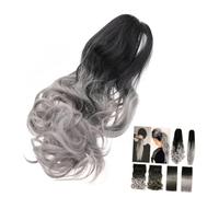 FOMIYES Synthétique Bouclée Et Ondulée Pour Femme Cheveux Élégants Pour Cosplay Dégradé Noir Et Gris Confortable À Porter Au Quotidien