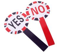 FOMIYES Tableau de Vote Portable Double Face 15X30 CM en Mousse Lot de 2 Palettes Oui/Non Effaçables pour Jury d'Évaluation des Enseignants Outil Scolaire pour Salle Couleur Aléatoire