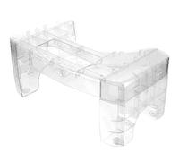 FOMIYES Tabouret de Toilette Transparent Antidérapant pour Adultes, Repose-pieds Accroupi Ergonomique, Marchepied Salle de Bain Stable, Aide à L’adoption Position Optimale, Usage