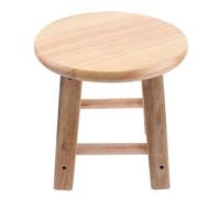 FOMIYES Tabouret Rond en Bois Massif, Hauteur 25 Cm, Design Simple et Antidérapant, Siège Stable pour Maison, Tabouret à Chaussures Polyvalent et Léger pour Salon ou Style Aléatoire