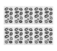 FOMIYES Tatouages Temporaires Lèvres 10 Pièces Imperméables Autocollants Cosmétiques Effet Réaliste Kit de Tatouage des Lèvres pour Fêtes Halloween Saint-Valentin