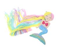 FOMIYES Tenture Murale pour Chambre de Fille 80X9 CM Organiseur de Barrettes Cheveux Coton Facile à Installer Décoration Murale Sirène pour Chambre d'Garçon et Filles